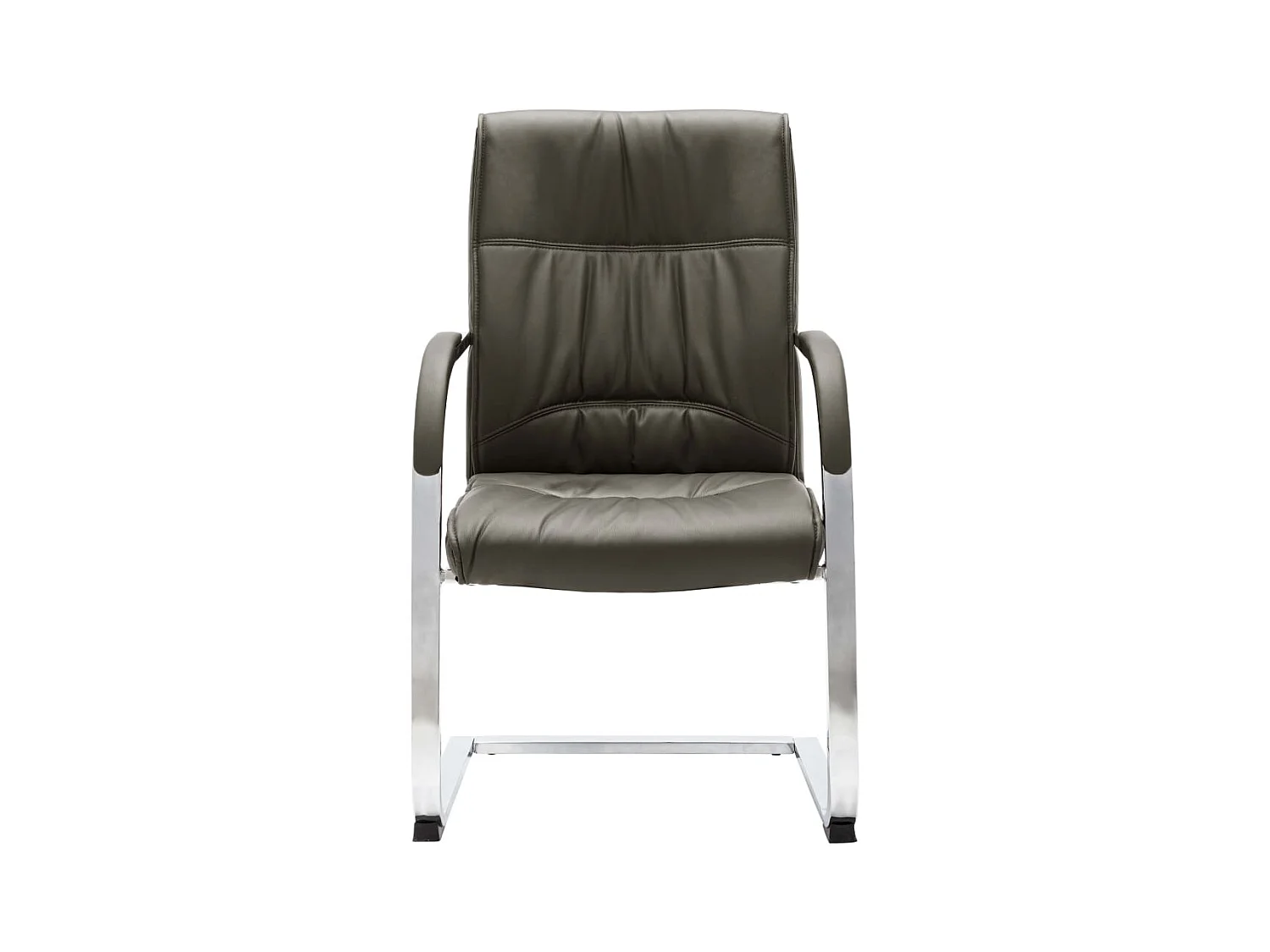 Silla de oficina Cantilever de piel sintética gris