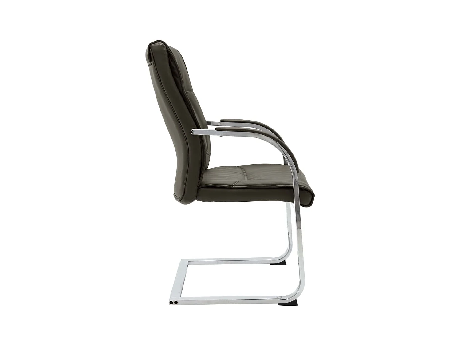 Silla de oficina Cantilever de piel sintética gris