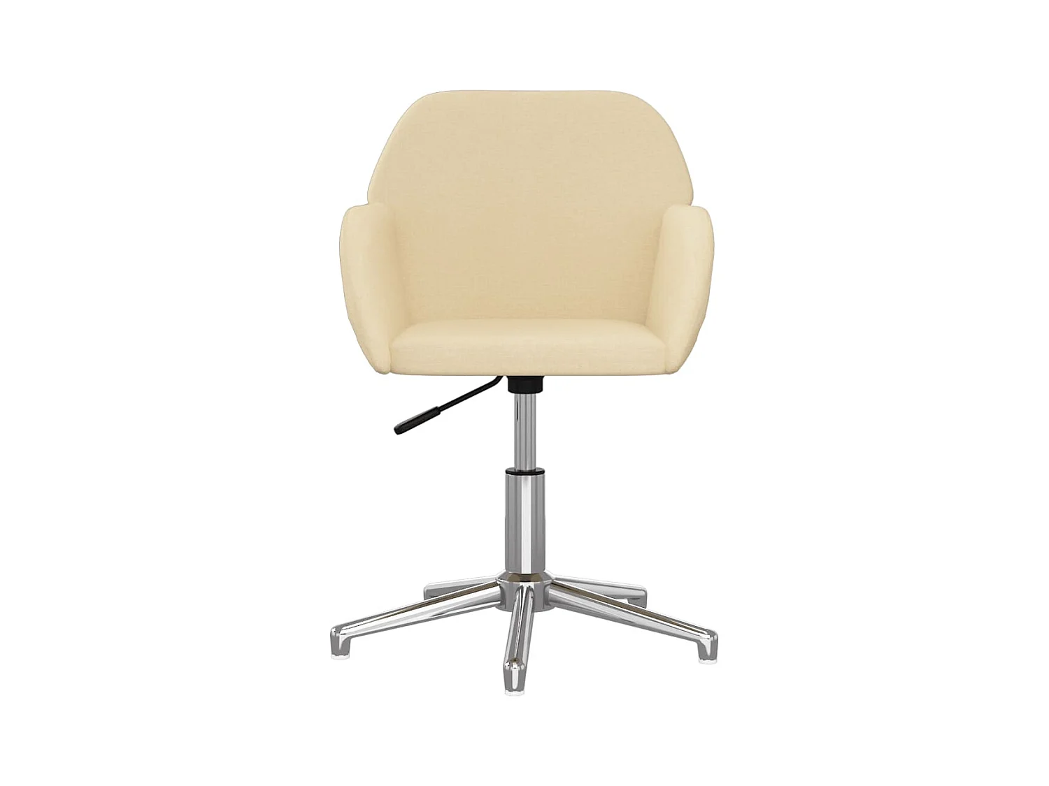 Sedia girevole da ufficio in tessuto color crema