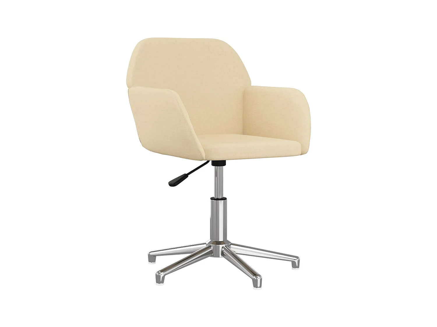 Chaise pivotante de bureau Crème Tissu