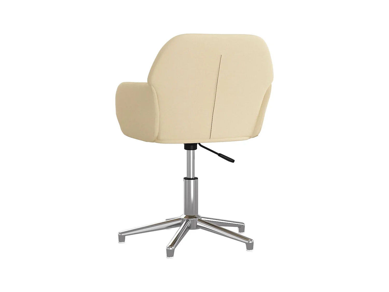Chaise pivotante de bureau Crème Tissu