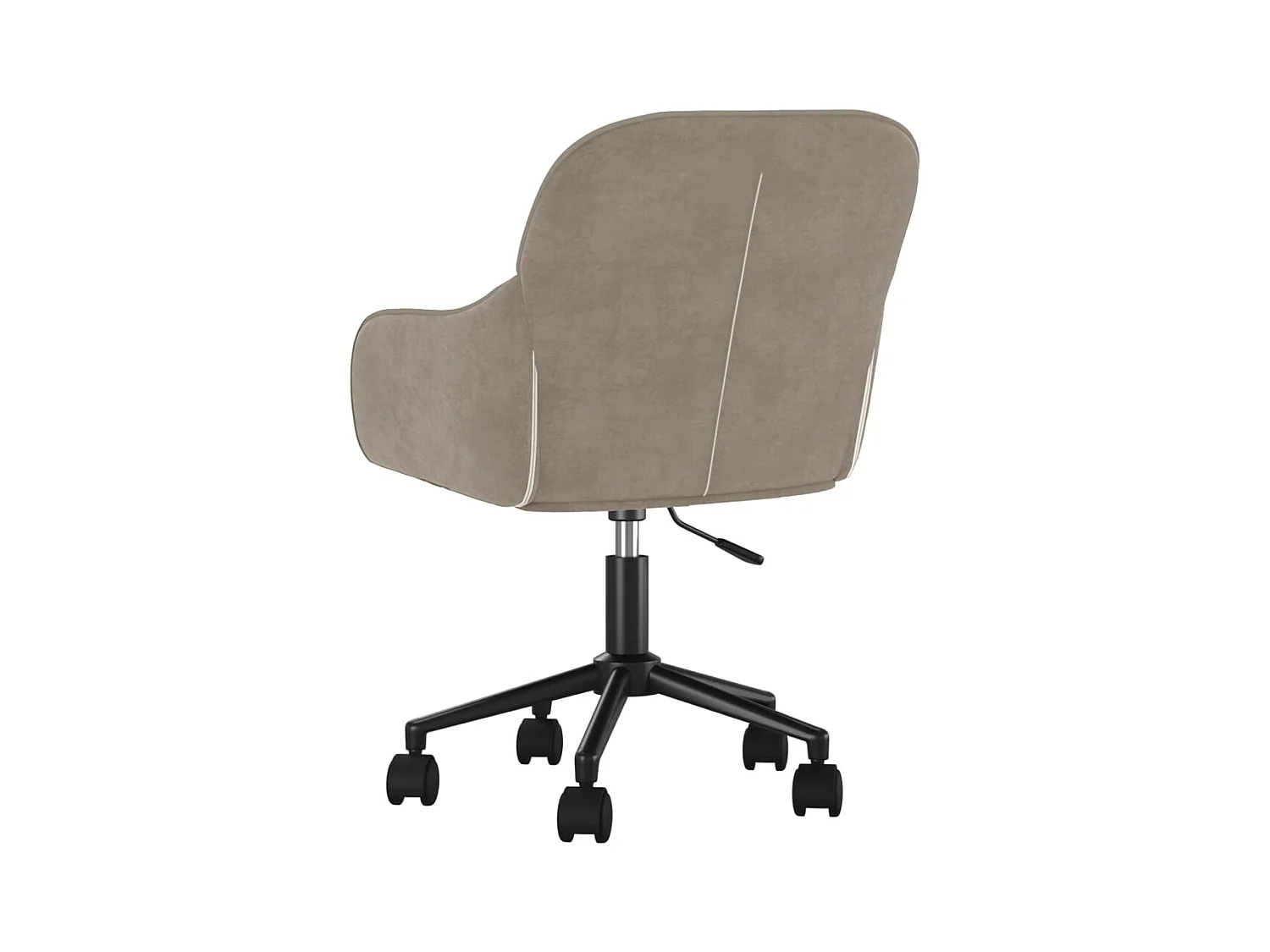 Silla de oficina giratoria de terciopelo gris claro