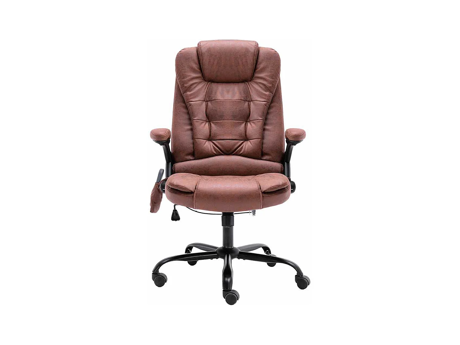 Lichtbruine kunstsuède leren massagestoel voor op kantoor