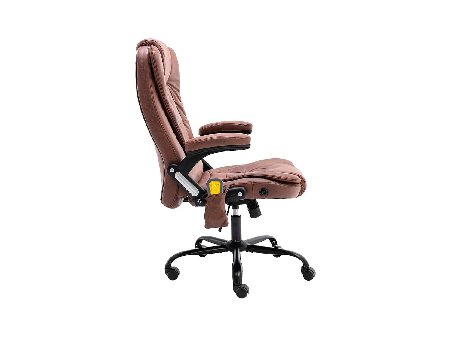 Lichtbruine kunstsuède leren massagestoel voor op kantoor