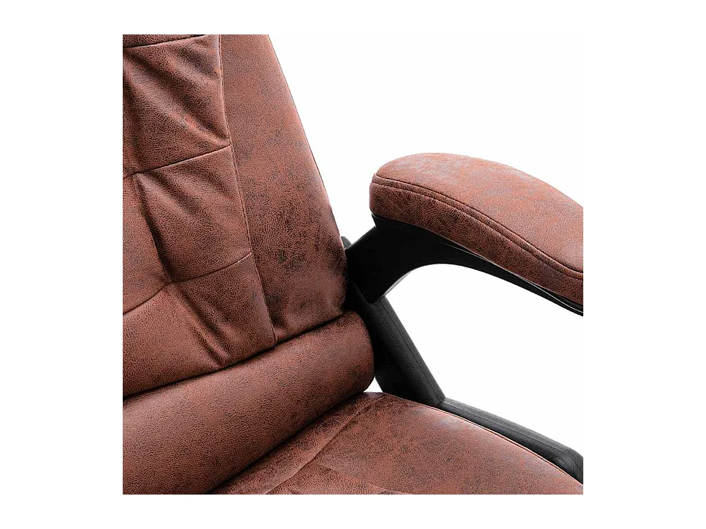 Lichtbruine kunstsuède leren massagestoel voor op kantoor