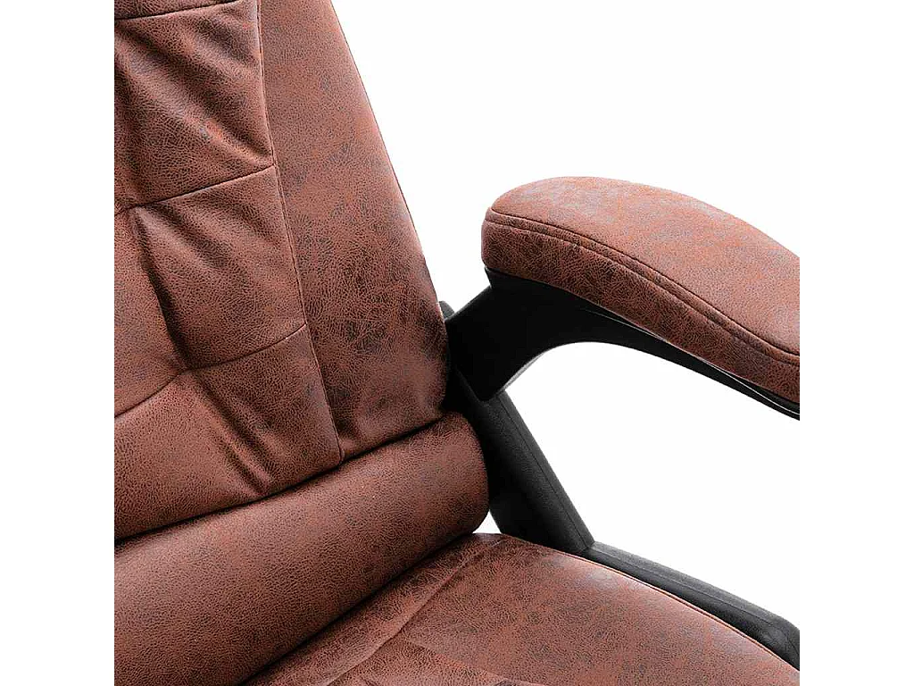 Chaise de bureau de massage marron clair similicuir daim