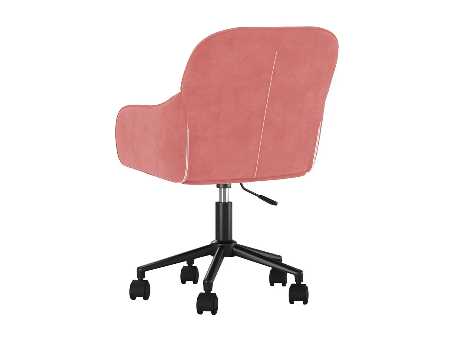 Silla de oficina giratoria de terciopelo rosa