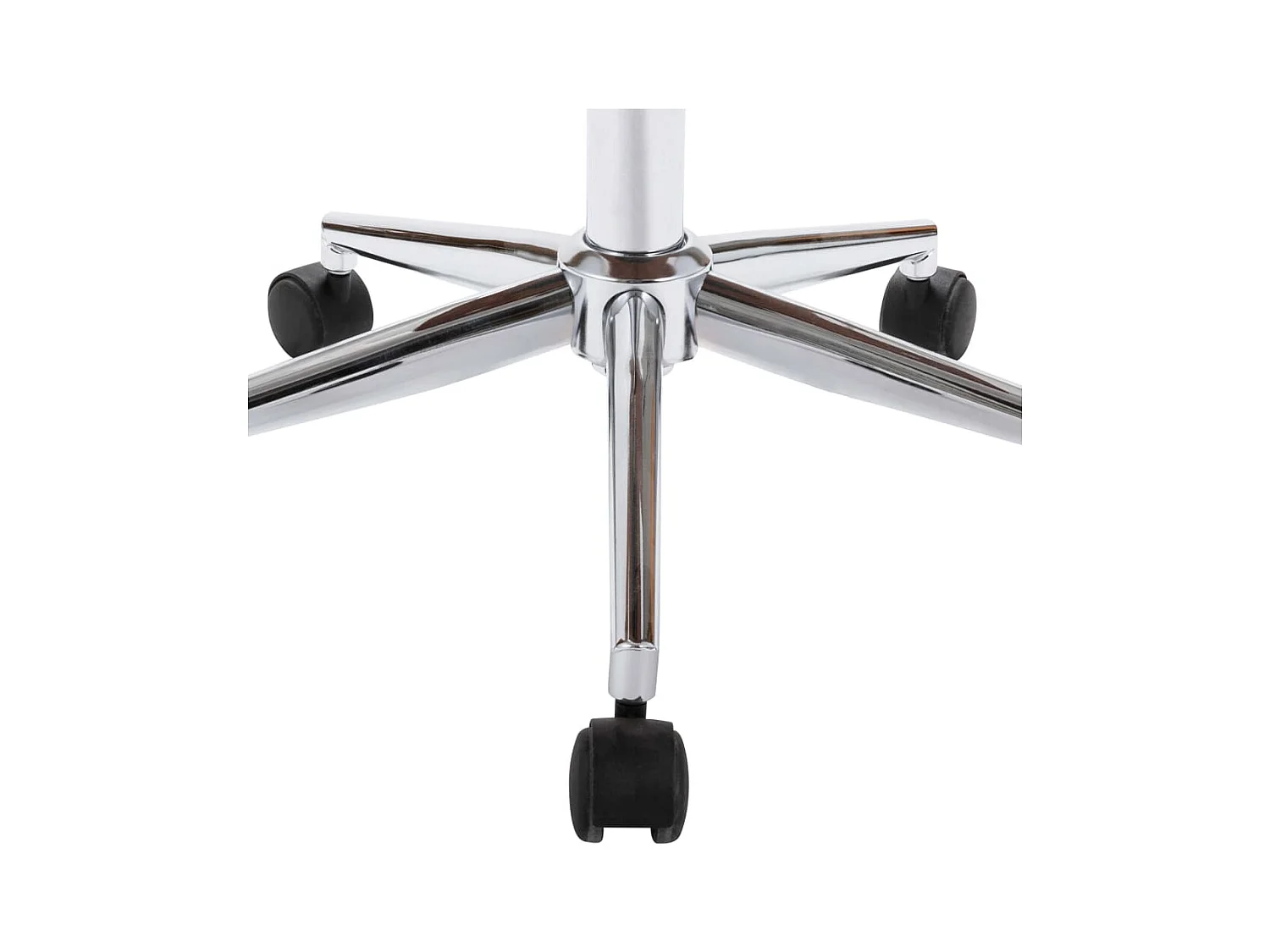 Chaise pivotante de bureau Blanc Bois courbé et similicuir