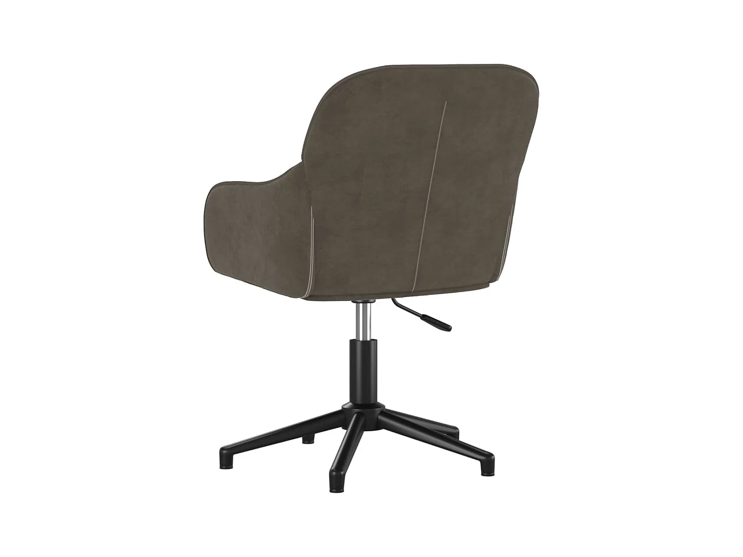 Silla de oficina giratoria de terciopelo gris oscuro