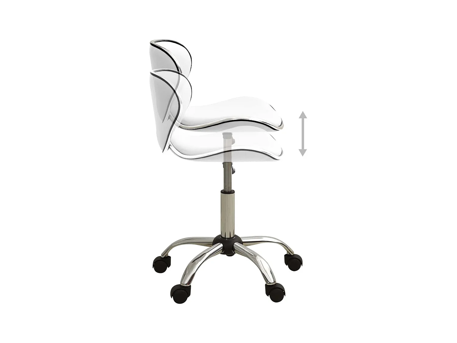 Sedia da ufficio in similpelle bianca