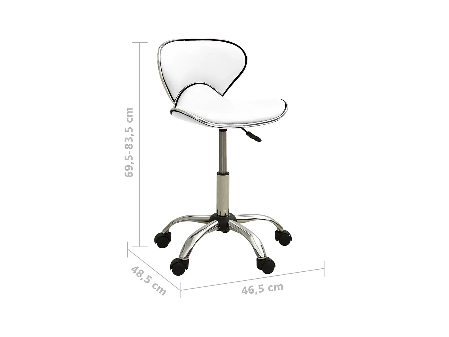 Sedia da ufficio in similpelle bianca