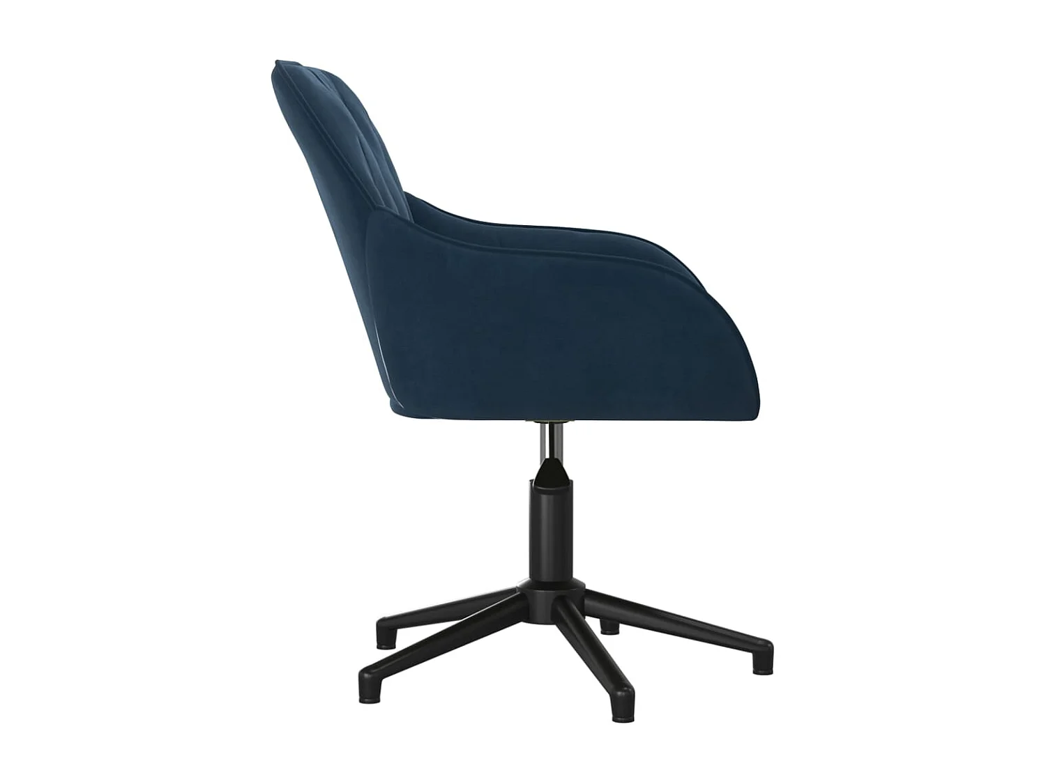 Sedia girevole da ufficio in velluto blu