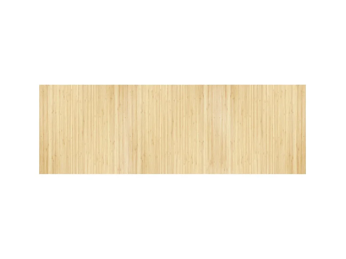 Tapis rectangulaire naturel clair 100x300 cm bambou