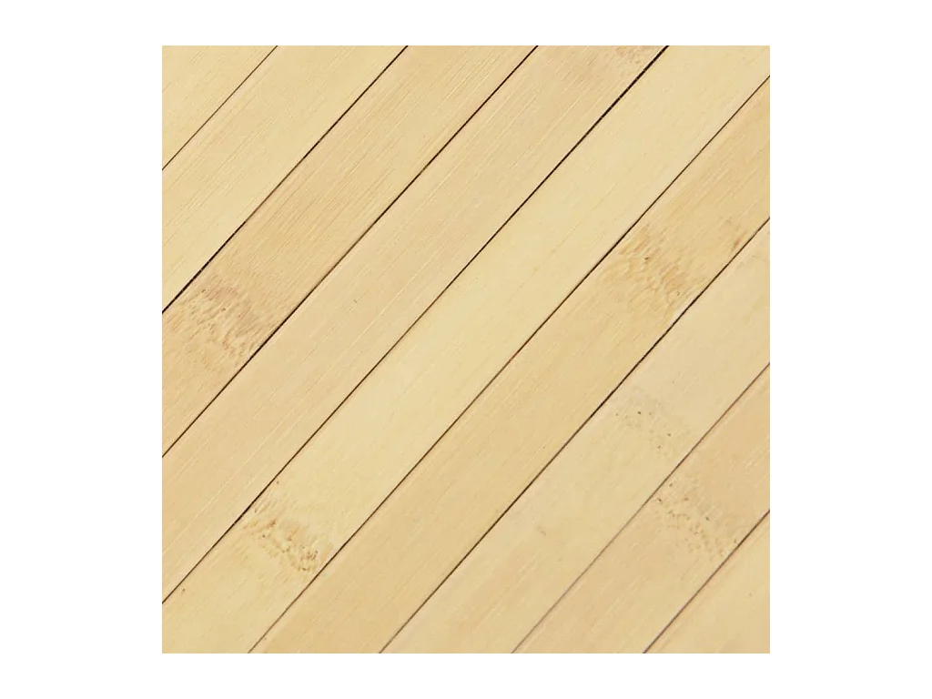 Tapis rectangulaire naturel clair 100x300 cm bambou