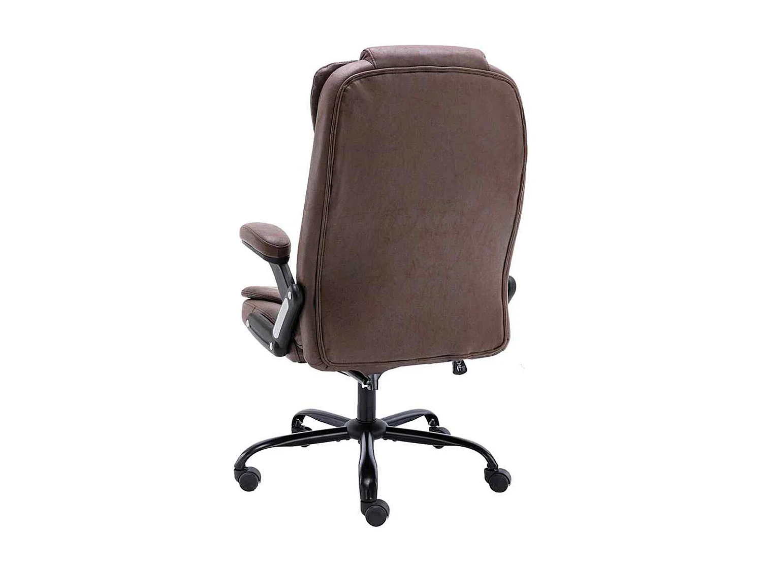 Chaise de bureau de massage marron foncé similicuir daim