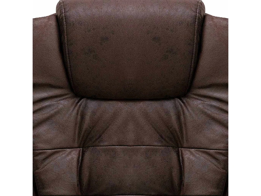 Chaise de bureau de massage marron foncé similicuir daim