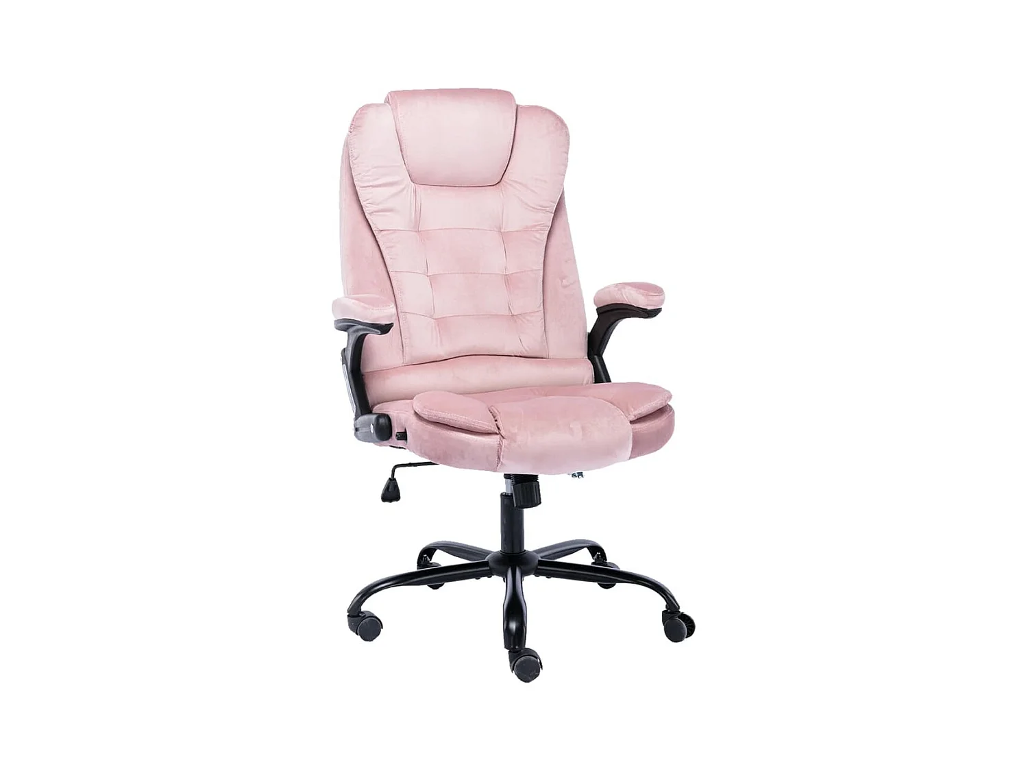 Silla de oficina de terciopelo rosa