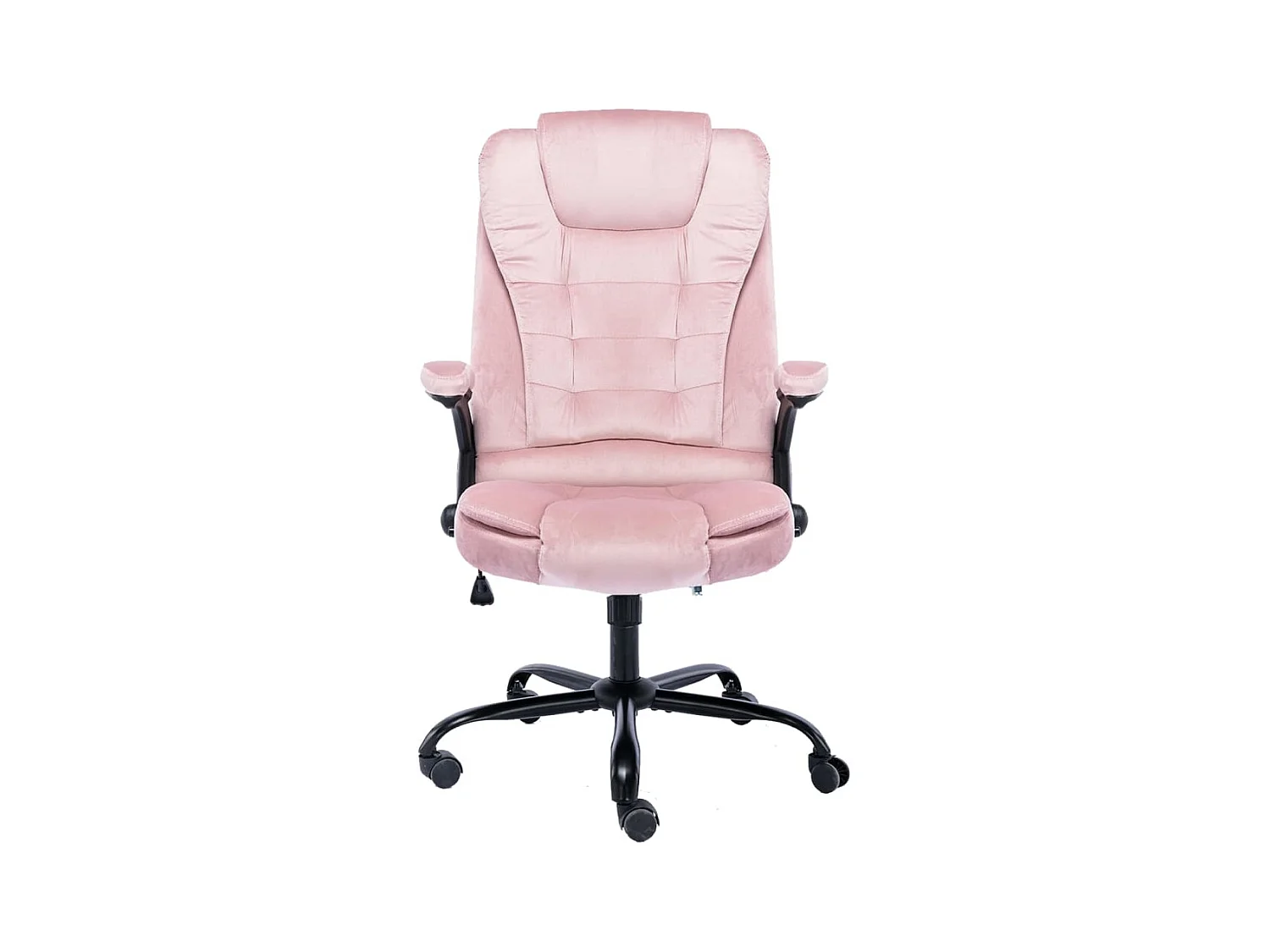 Silla de oficina de terciopelo rosa