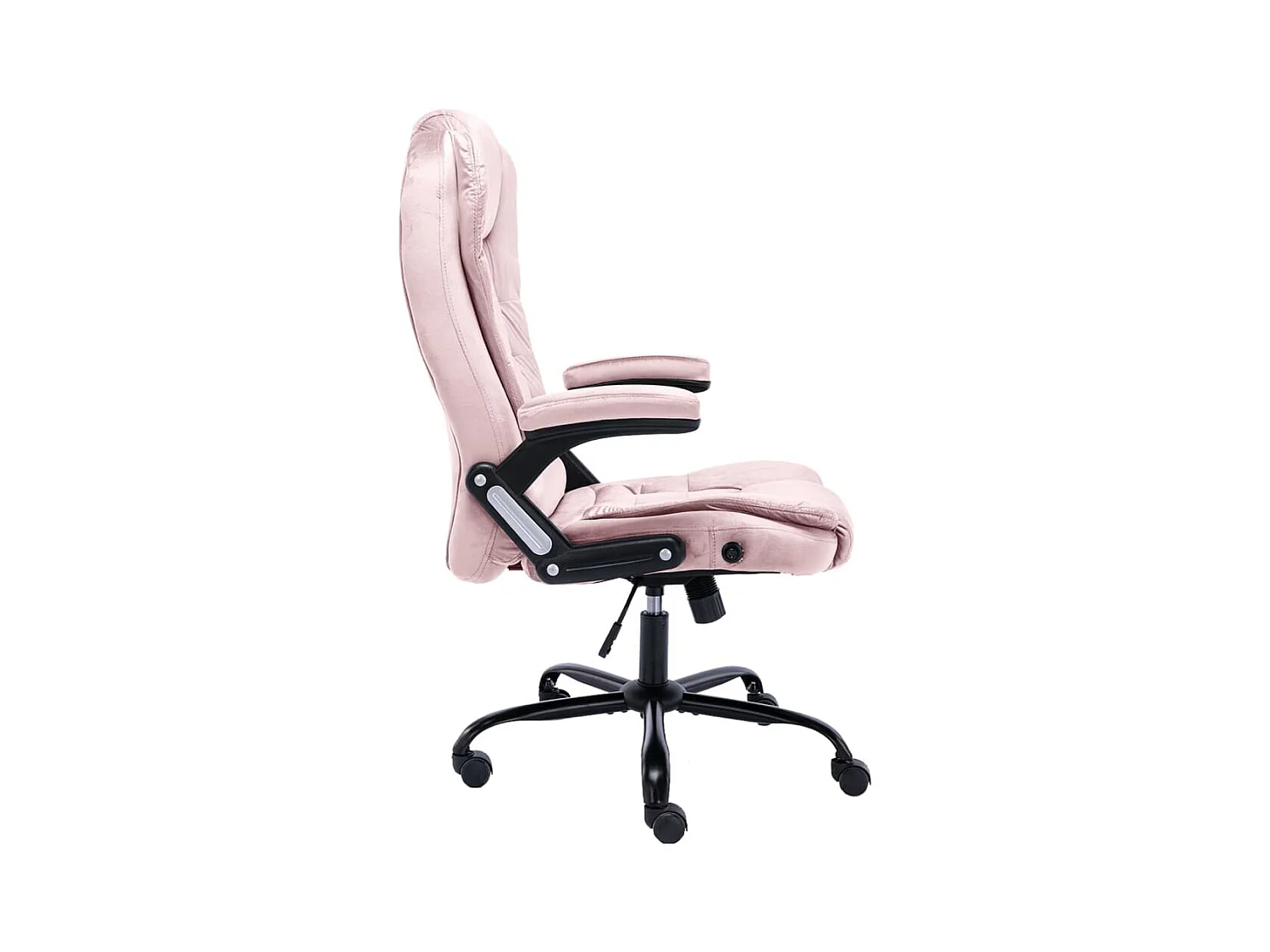 Silla de oficina de terciopelo rosa