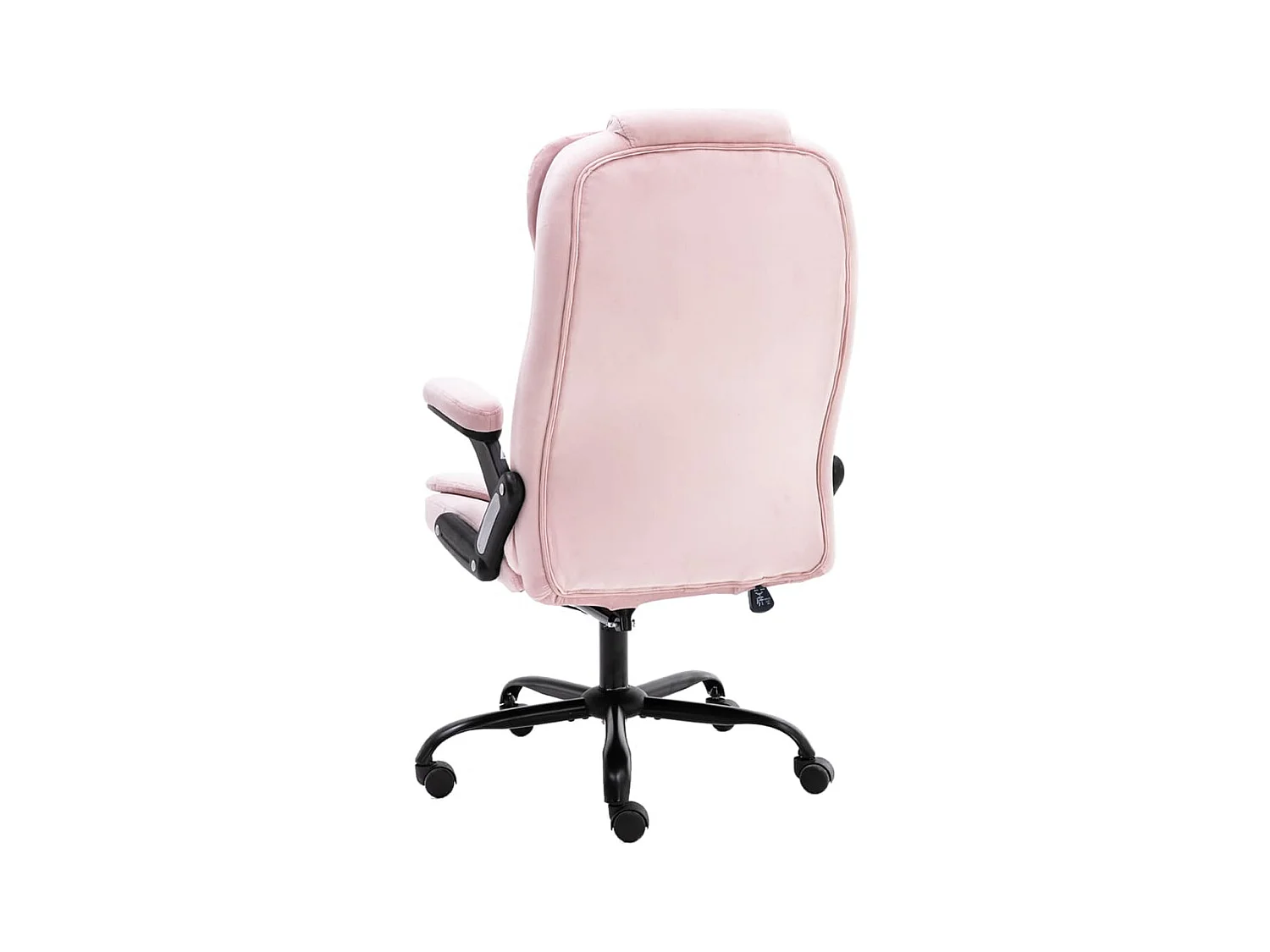 Silla de oficina de terciopelo rosa