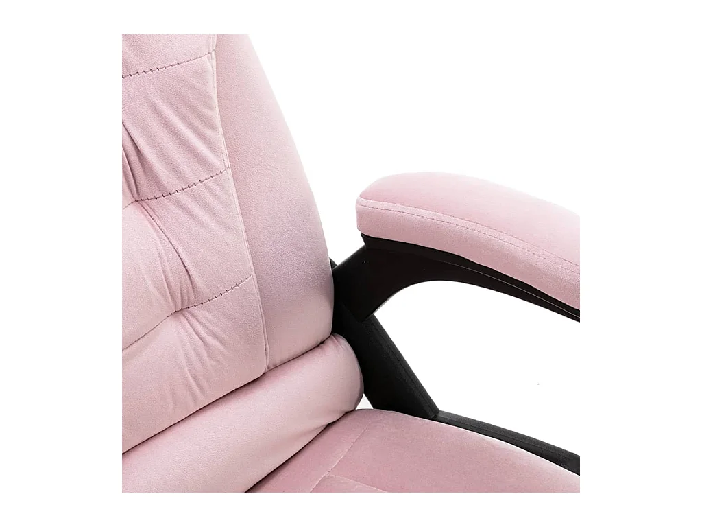 Silla de oficina de terciopelo rosa