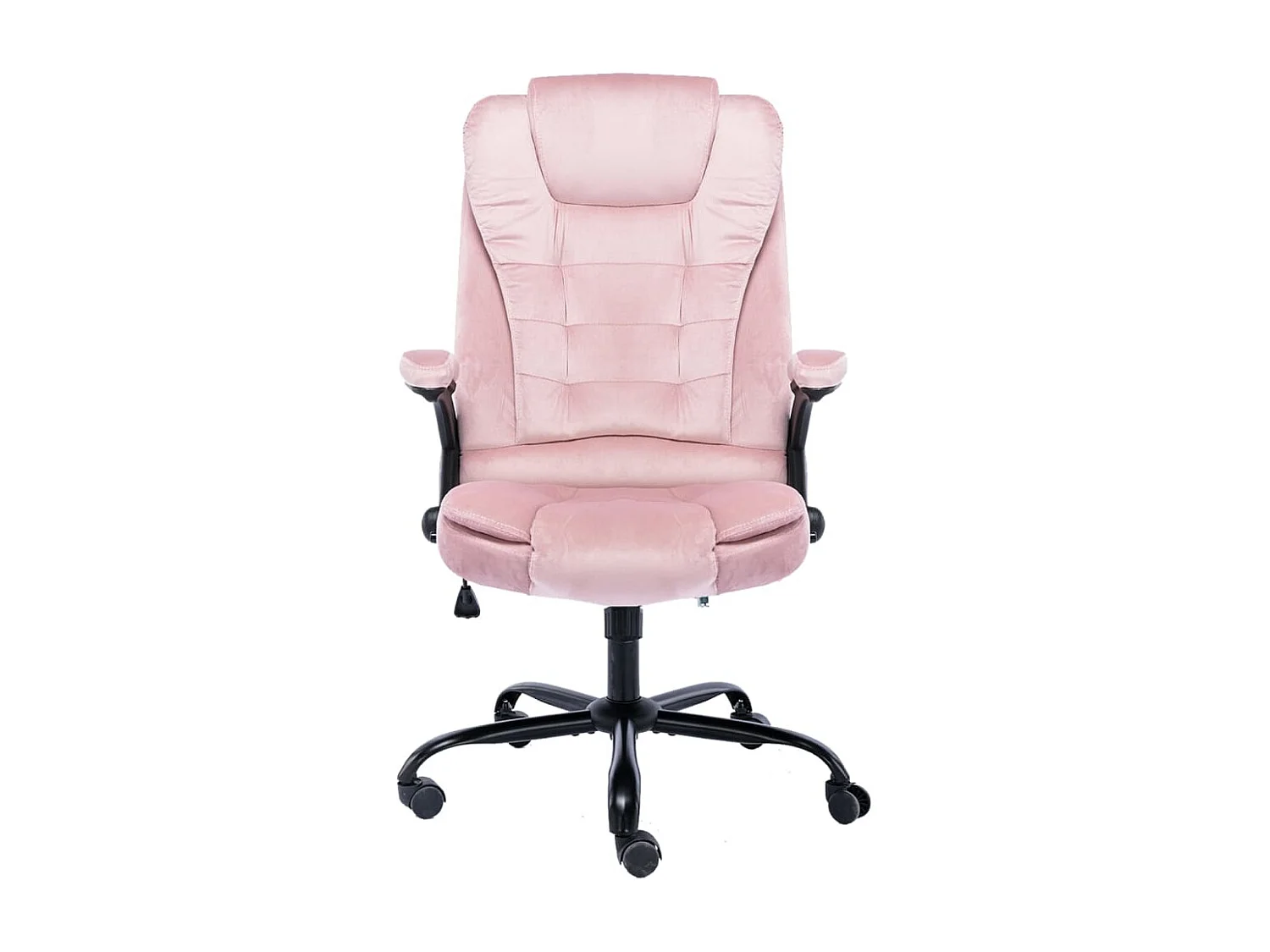 Silla de oficina de terciopelo rosa