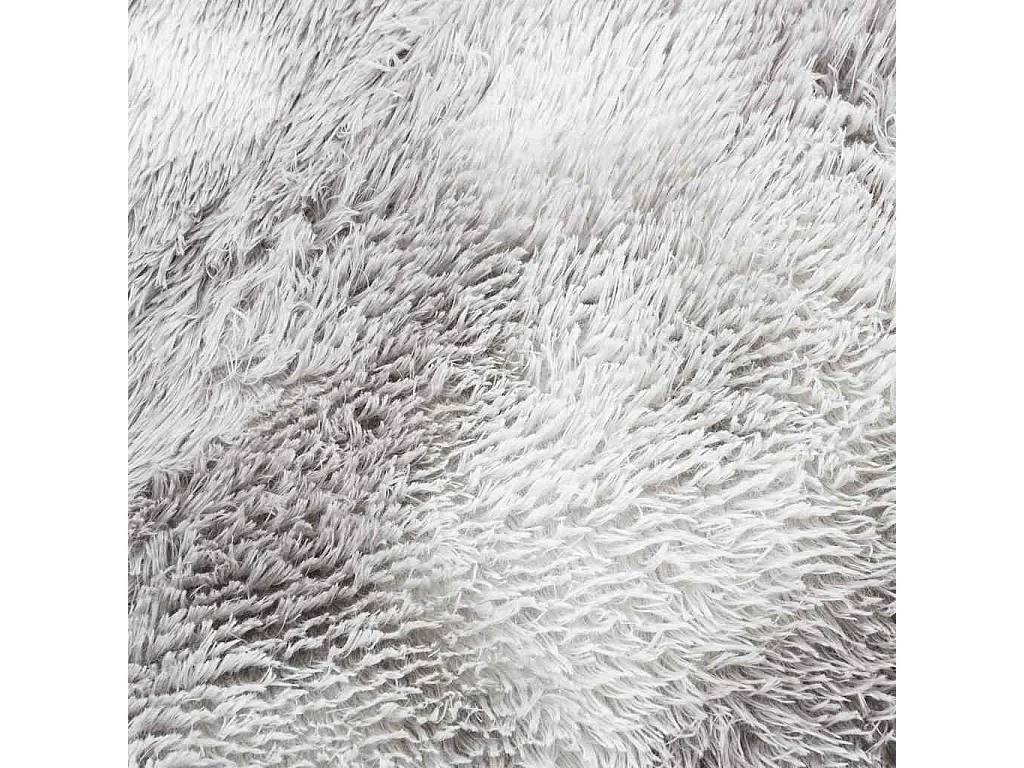 Tapis shaggy à poils longs NAVARRA gris argenté 120x120 cm