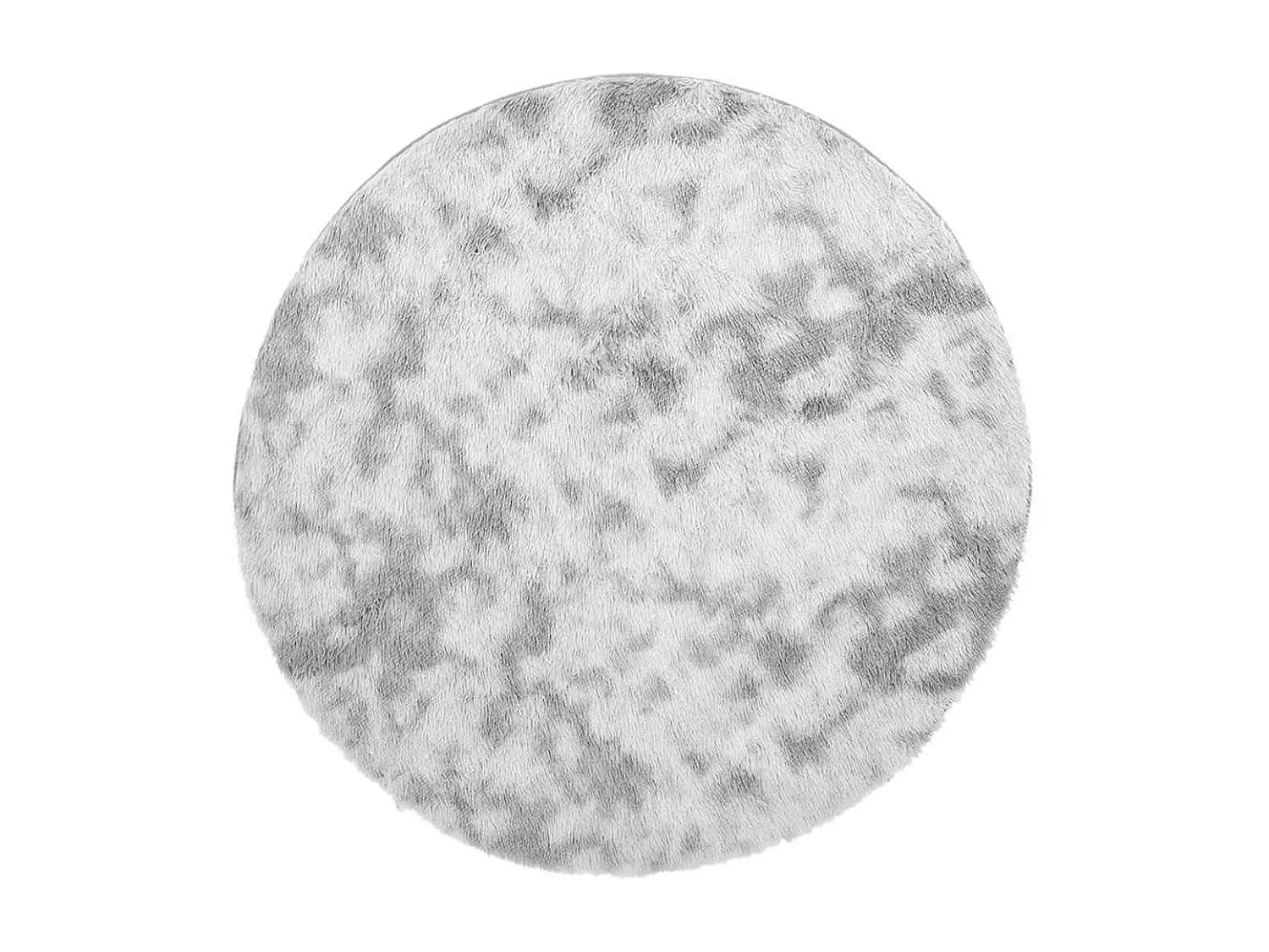 Tapis shaggy à poils longs NAVARRA gris argenté 120x120 cm