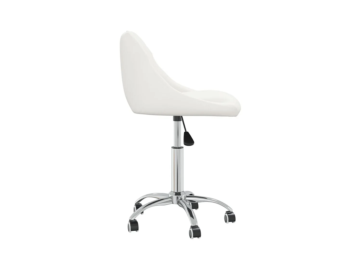 Witte kunstleren draaibare bureaustoel