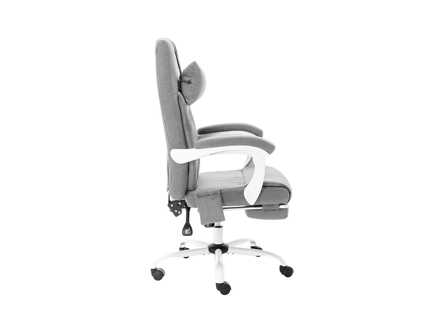 Silla de oficina de masaje de tela gris