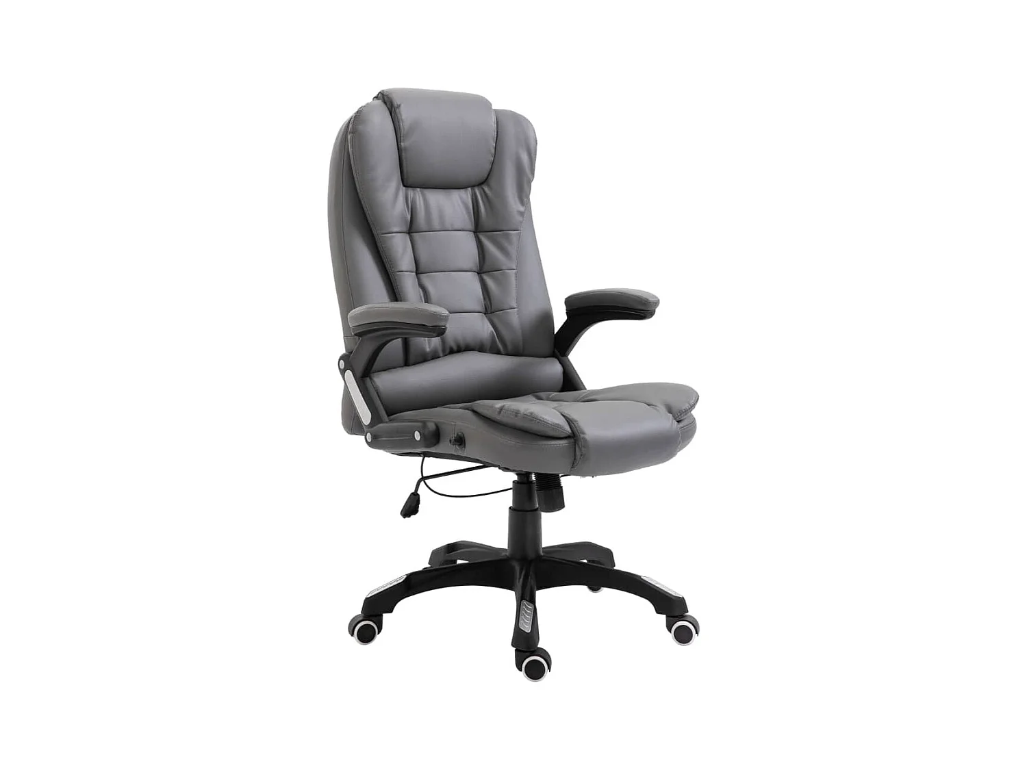 Antracietkleurige kunstleren bureaustoel