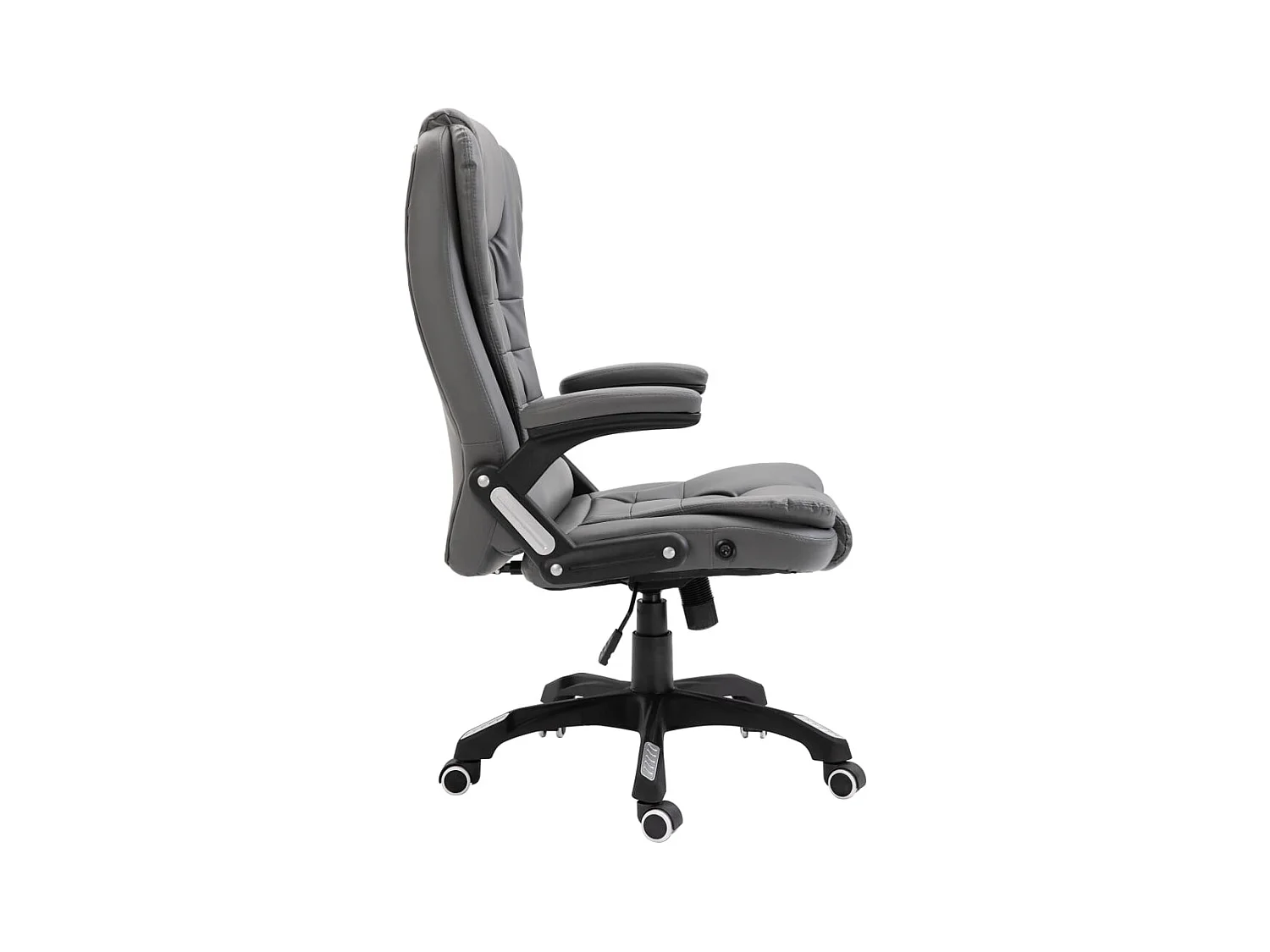 Antracietkleurige kunstleren bureaustoel