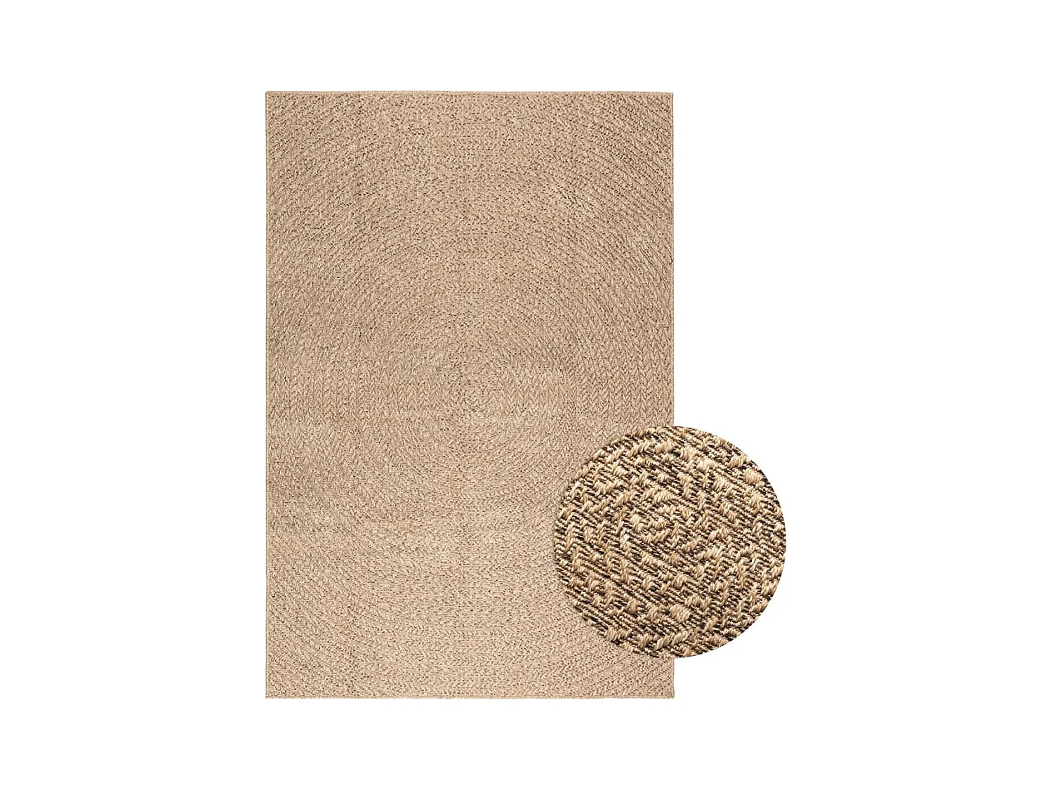 Alfombra efecto yute de 140x200 cm, para interior y exterior