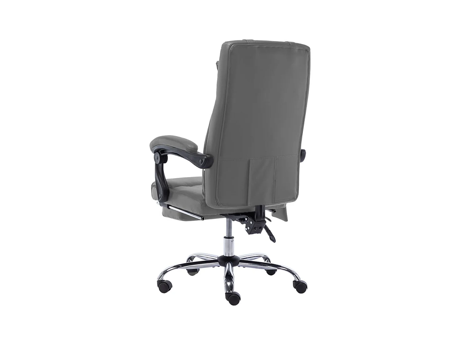 Antracietkleurige kunstleren massagestoel voor op kantoor