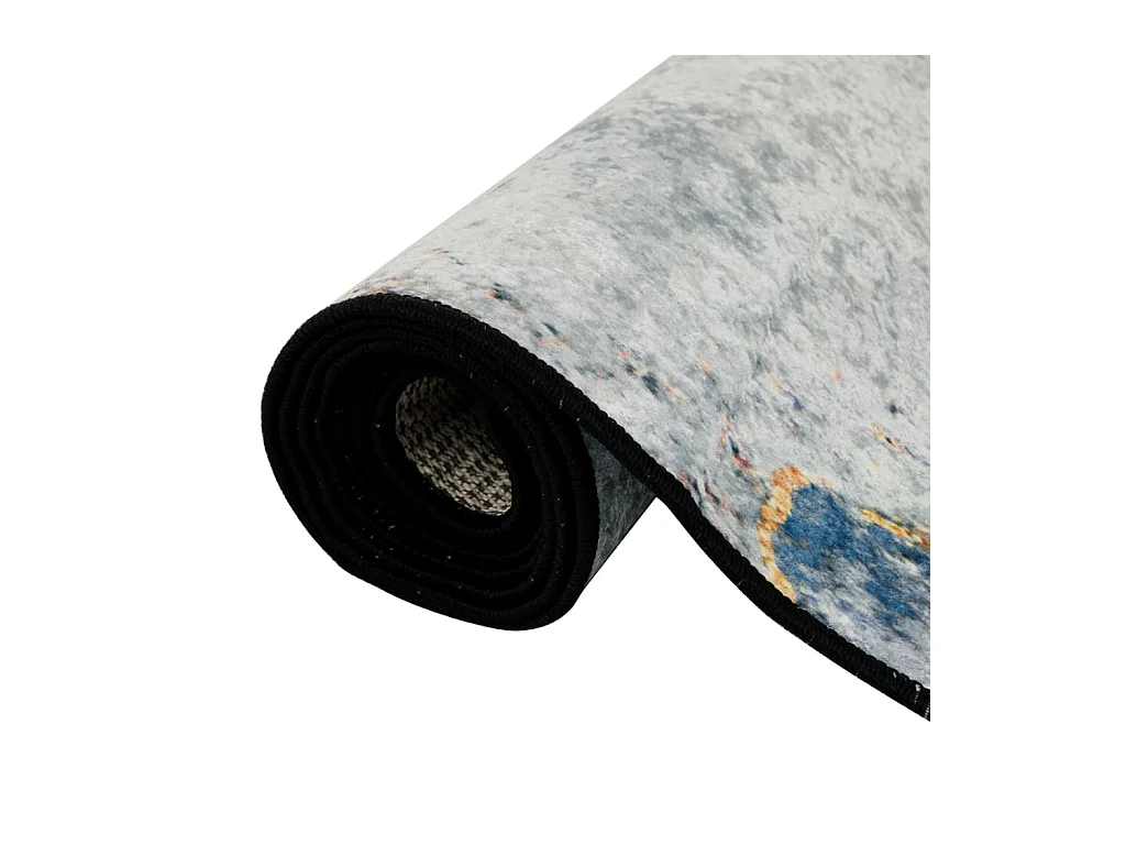 Wasbaar meerkleurig vloerkleed 80x150 cm antislip