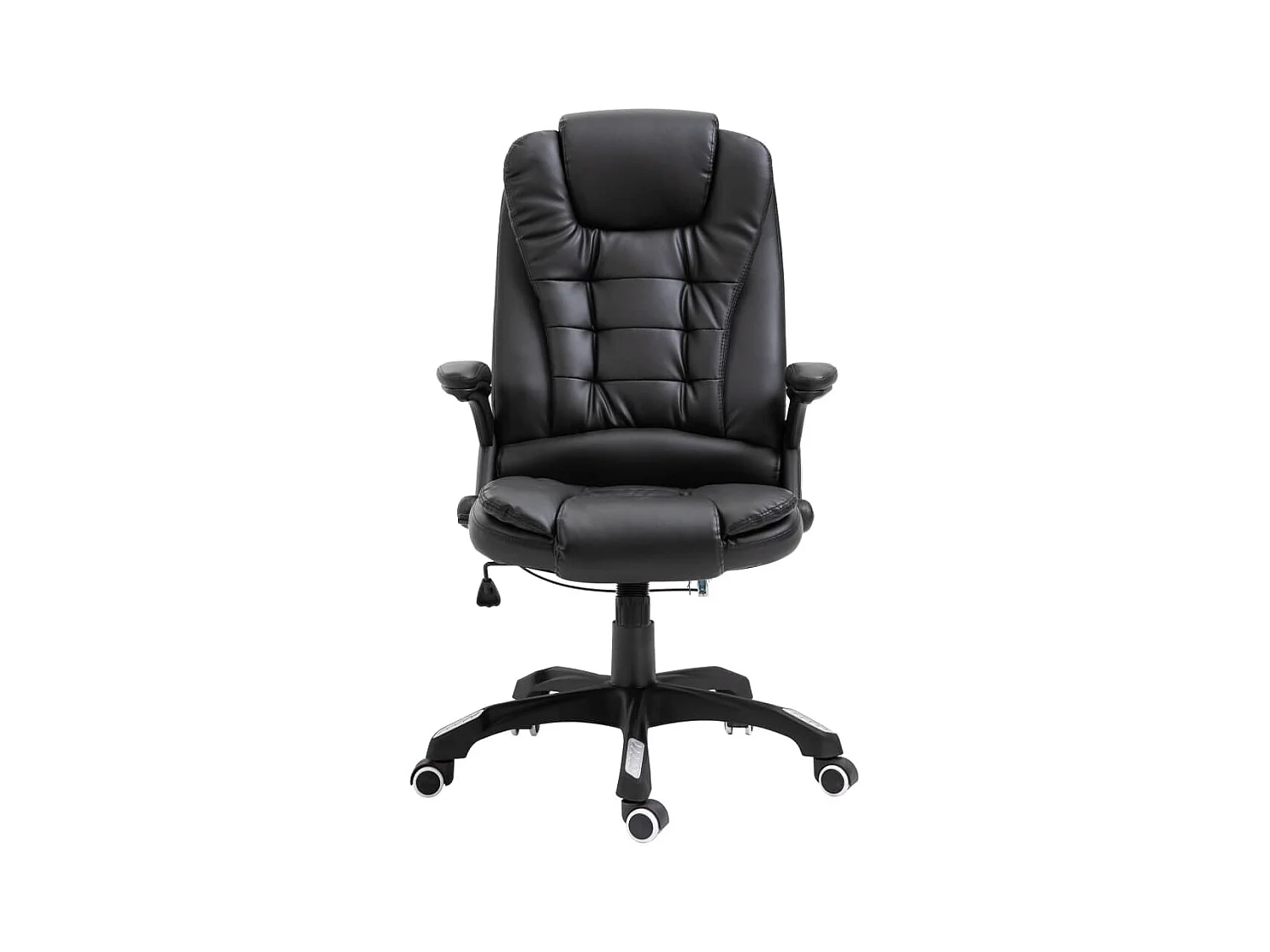 Zwarte kunstleren bureaustoel