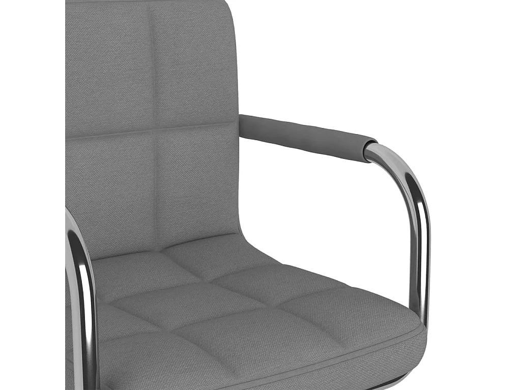 Sedia girevole da ufficio in tessuto grigio chiaro