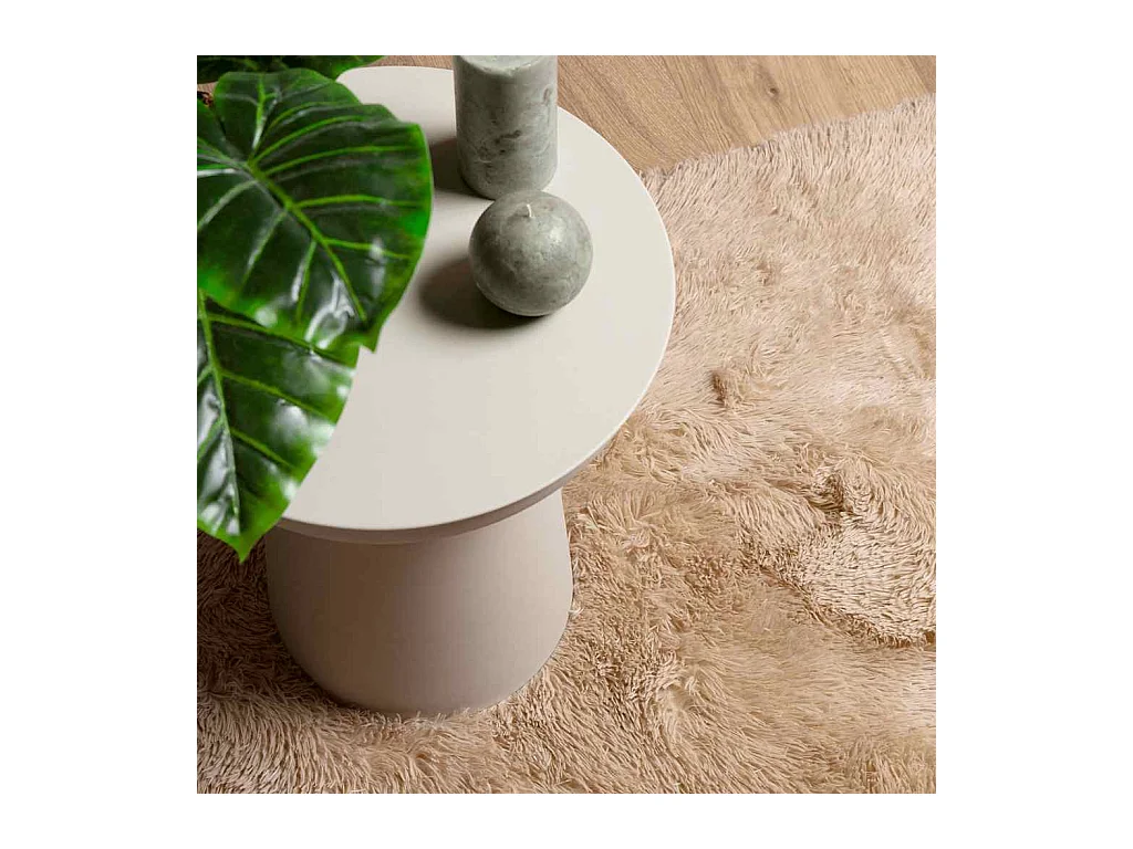 Alfombra de pelo largo beige NAVARRA 240x340 cm poliéster