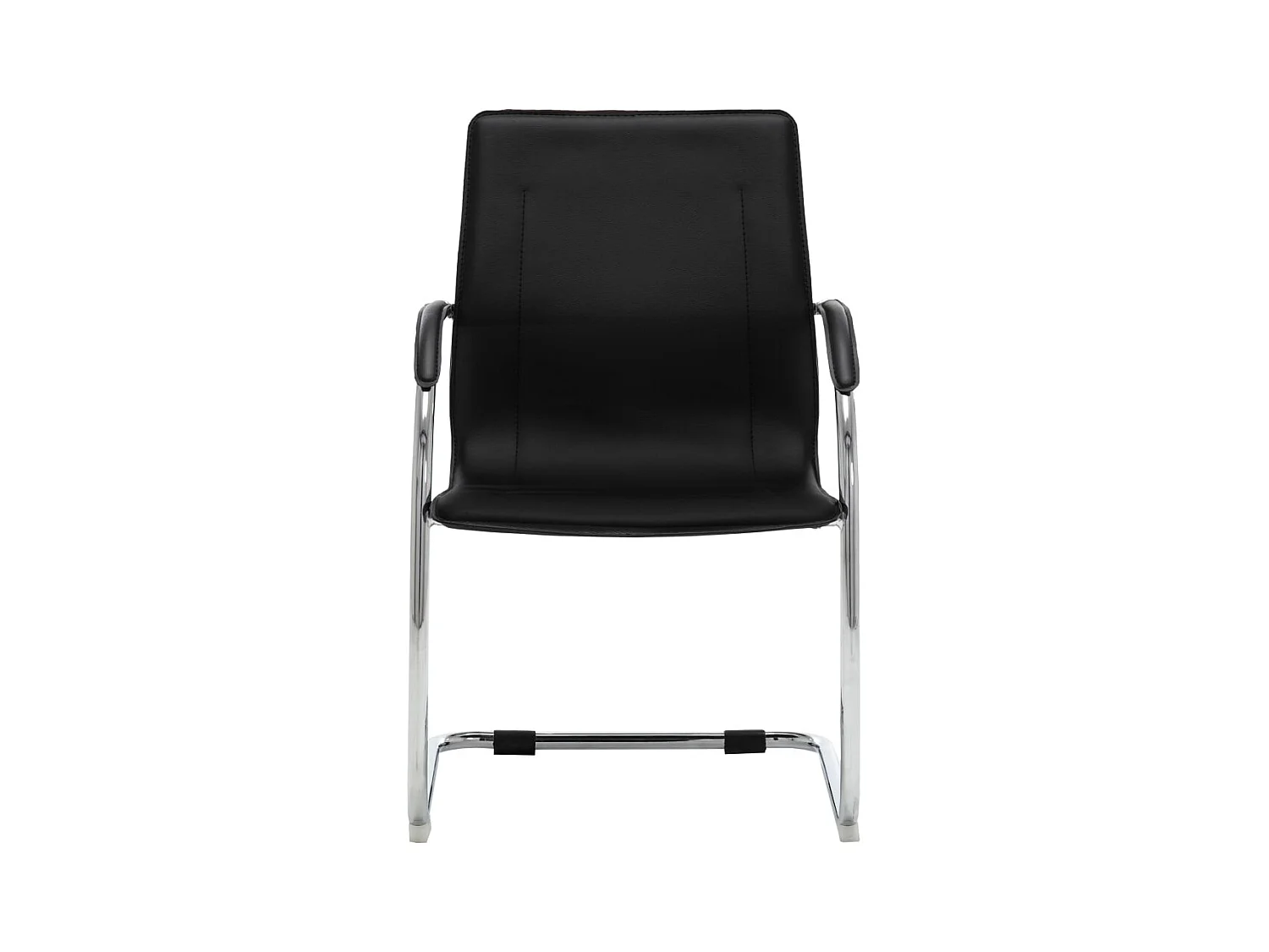 Cantilever bureaustoel zwart kunstleer