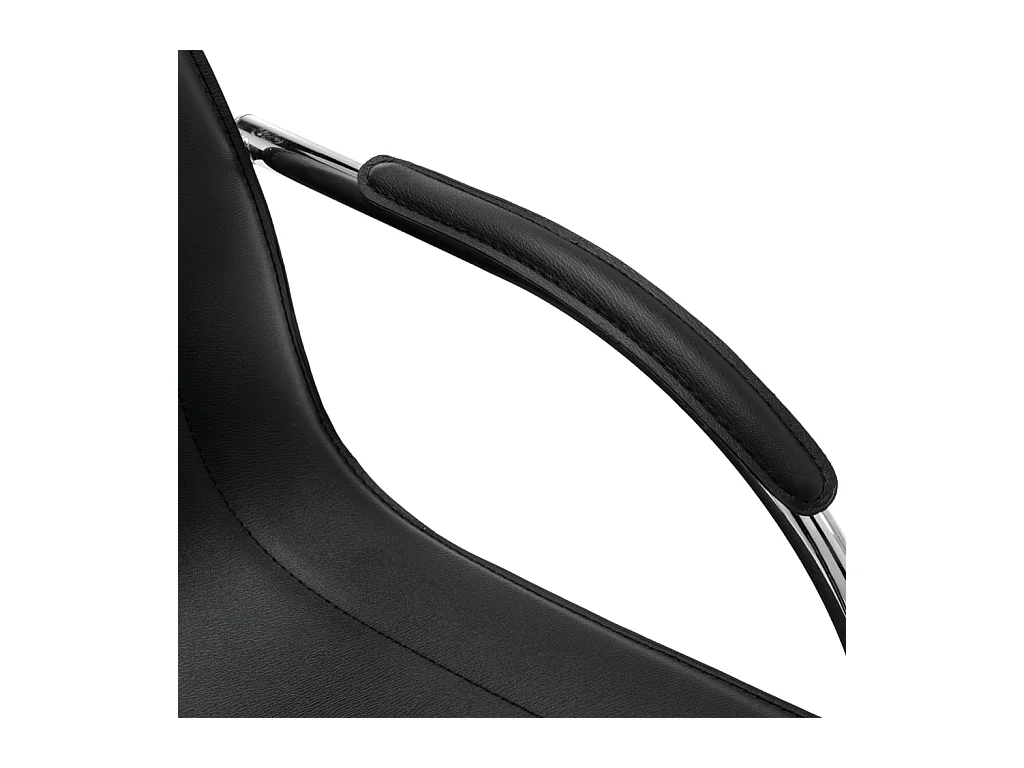 Cantilever bureaustoel zwart kunstleer