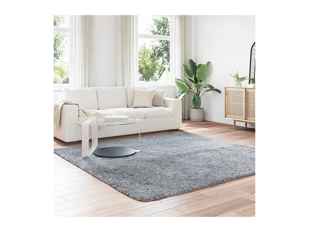 Tappeto Shaggy NAVARRA Grigio Chiaro 240x240 cm