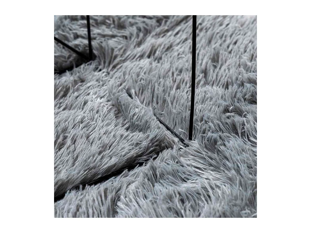 Tapis Shaggy à poils longs NAVARRA gris clair 240x240 cm