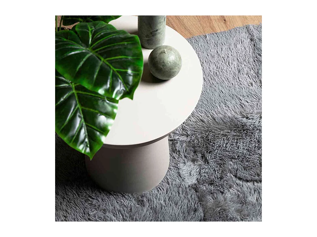 Tapis Shaggy à poils longs NAVARRA gris clair 240x240 cm