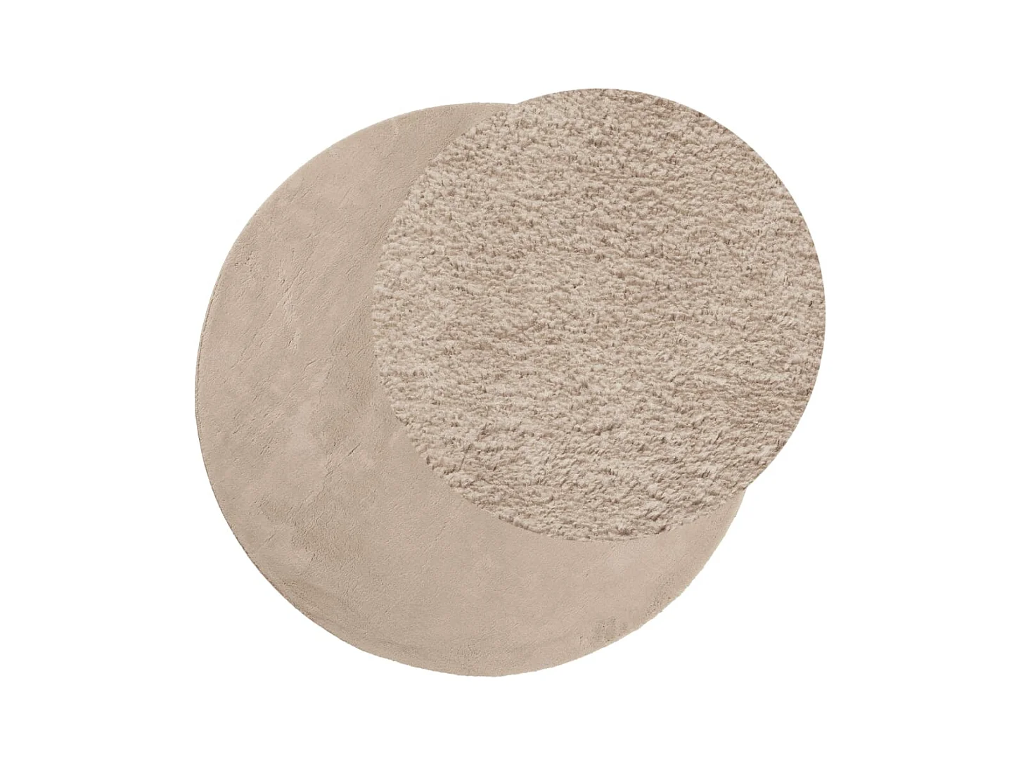 HUARTE vloerkleed met zachte en wasbare korte pool, zand, Ø 80 cm