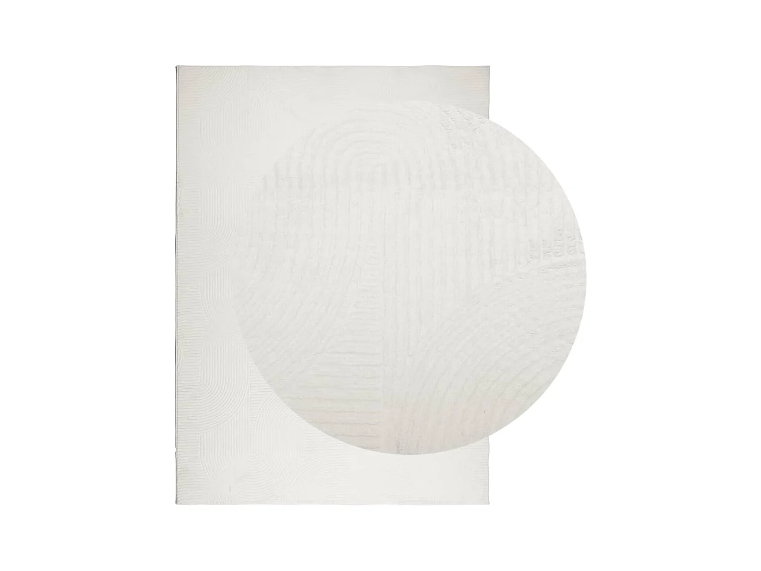 Tapis IZA poils courts style scandinave crème 200x280 cm