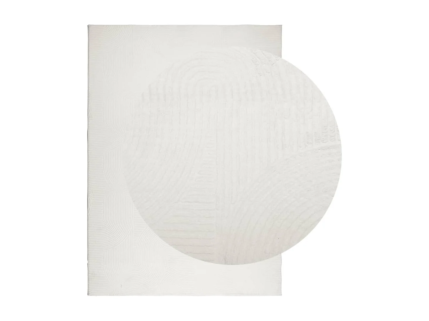 Tapis IZA poils courts style scandinave crème 200x280 cm