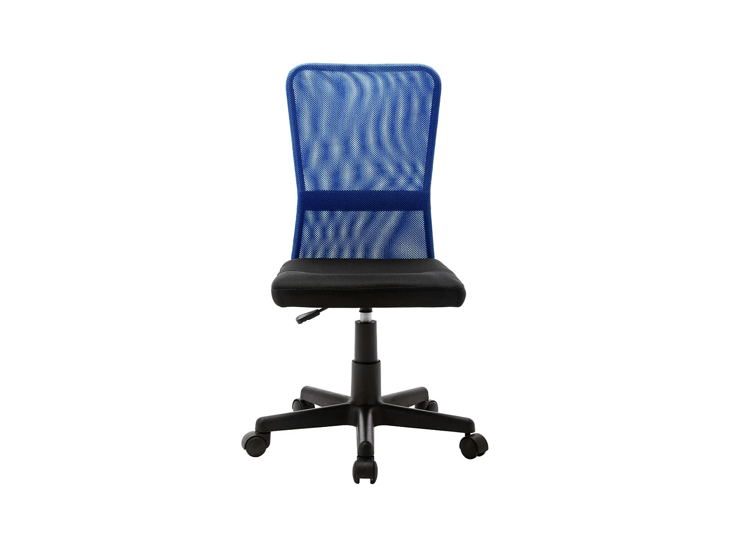 Sedia da ufficio nera e blu 44x52x100 cm Tessuto a rete