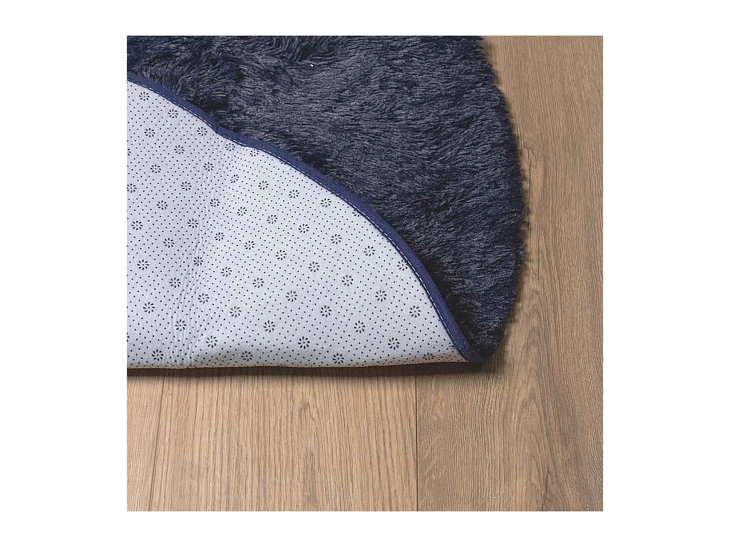 Tappeto shaggy a pelo lungo blu navy NAVARRA 200x200 cm