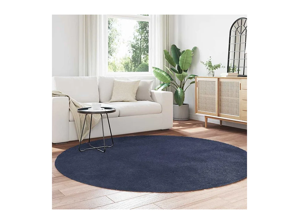 Alfombra de pelo largo NAVARRA azul marino 200x200 cm