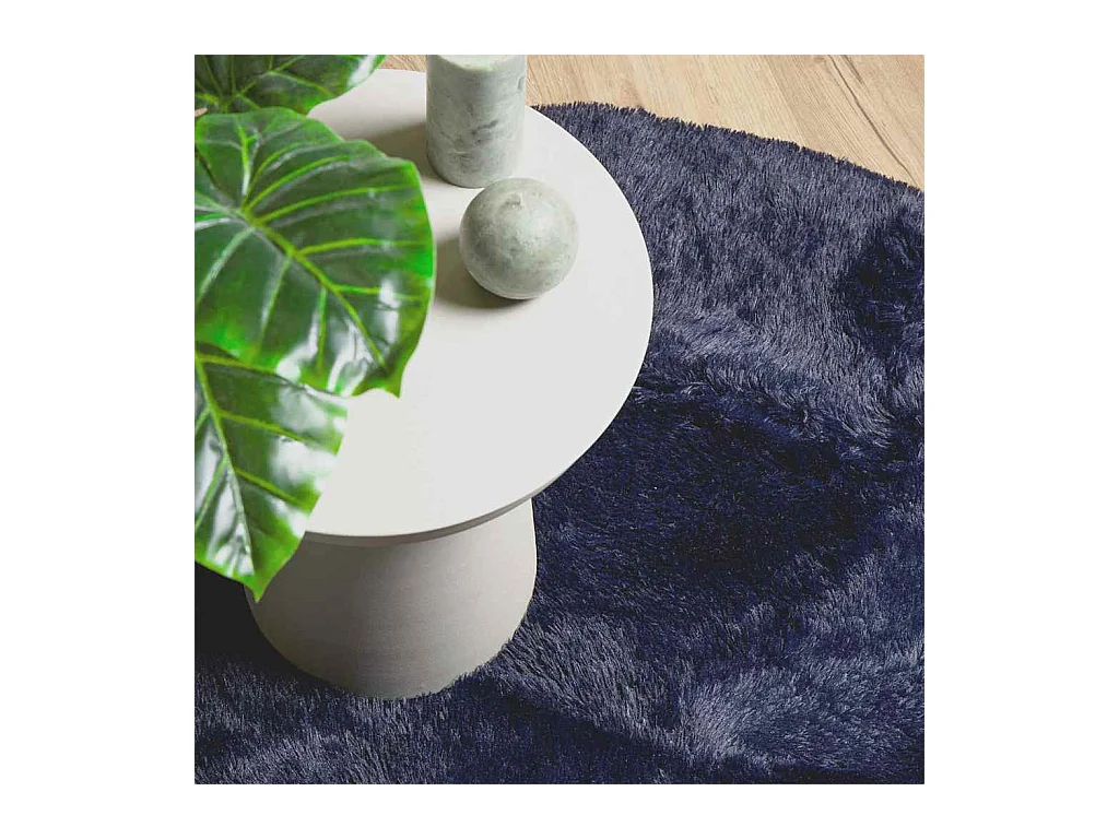 Alfombra de pelo largo NAVARRA azul marino 200x200 cm